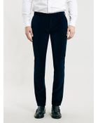 Topman Navy Velvet Ultra Skinny Trousers - Lyst