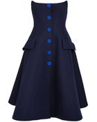 Derek Lam Strapless Button Front Dress - Lyst