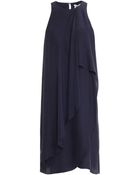 10 Crosby Derek Lam Drape Sleeveless Silk Dress - Lyst