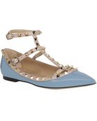Valentino Rockstud Ballet Flat - Lyst