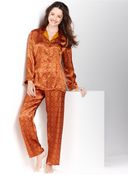 Jones New York Printed Satin Pajama Set - Lyst
