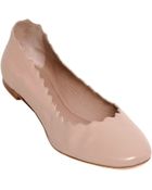 Chloé Lauren Nappa Leather Ballerina Flats - Lyst