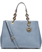 Michael Kors Cynthia Medium Leather Satchel - Lyst