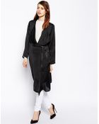 Asos Trench Trench In Satin - Lyst