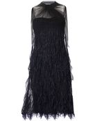 Wes Gordon Feather Dress - Lyst