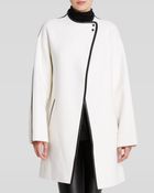 Vince Coat Leather Trim - Lyst