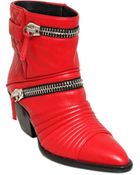 Giuseppe Zanotti 70Mm Quilted Zipped Calf Ankle Boots - Lyst