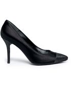 Stuart Weitzman Elegant Glitter Toe Cap Satin Pumps - Lyst