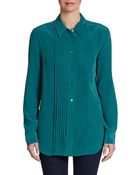 Equipment Hunter Pintuck Silk Blouse - Lyst
