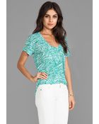 LNA Leaf-Print Jersey T-Shirt - Lyst