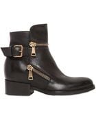 Strategia 80Mm Zipped Calf Leather Ankle Boots - Lyst