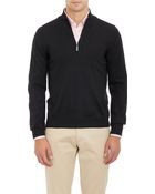 Barneys New York Half-Zip Sweater - Lyst