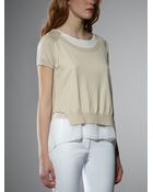 Patrizia Pepe Viscose Top With Silk Inserts - Lyst