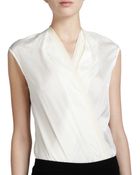 Donna Karan New York Sleeveless Wrap Bodysuit - Lyst
