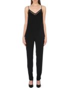 Sandro Sleeveless Crepe Jumpsuit - Lyst