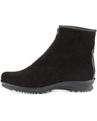 La Canadienne Tiana Zip-Front Suede Bootie - Lyst