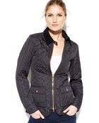 Tommy Hilfiger Quilted Corduroy-Collar Jacket - Lyst