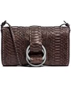 Michael Kors Julie Python Clutch - Lyst