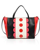 Valentino Carmen Leather Shopper - Lyst