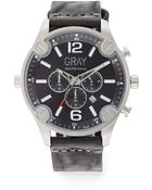 Saks Fifth Avenue Stainless Steel & Leather Strap Watch - Lyst