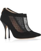 Lucy Choi London Padstow Mesh-Paneled Suede Ankle Boots - Lyst