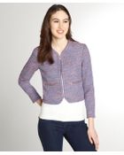 French Connection Rainbow Boucle Zip Front Jacket - Lyst