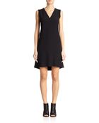 Akris Punto Crepe V-Neck Dress - Lyst