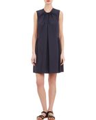 Marni Sidegathered Poplin Dress - Lyst