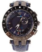 Versace V Race Gmt Alarm Watch - Lyst