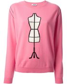 Moschino Cheap & Chic Graphic Knit Sweater - Lyst