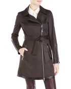 Mackage Black Belted Asymmetrical Trench Coat - Lyst