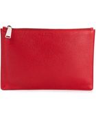 Jil Sander Calf Leather Clutch - Lyst
