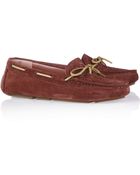 Bottega Veneta Intrecciatotrimmed Suede Driving Shoes - Lyst