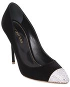 Sergio Rossi 105Mm Lady Jane Embellished Velvet Pumps - Lyst