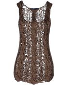 Les Copains Sleeveless Jumper - Lyst