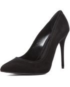 Alexander McQueen Suede Pointy Pump - Lyst