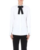 Alexander McQueen Bow-Tie Cotton Shirt - Lyst
