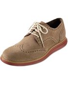 Cole Haan Collection Lunargrand Wingtip Navyred - Lyst