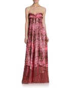 Laundry By Shelli Segal Chiffon Cobra-Print Gown - Lyst