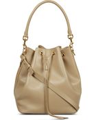 Saint Laurent Medium Leather Bucket Tote - Lyst