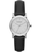 Burberry Womens Swiss Black Leather Strap 27mm - Lyst