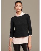 Banana Republic Scoop-Back Jacquard Top - Lyst