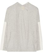 Mason by Michelle Mason Leather-Trimmed Knitted Cardigan - Lyst