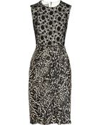 Giambattista Valli Lace and Printed Silkchiffon Dress - Lyst