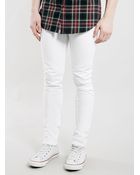 Topman White Stretch Skinny Jeans - Lyst