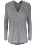 Vince Double V-neck Top - Lyst