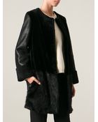 Sylvie Schimmel Contrast Fur Coat - Lyst