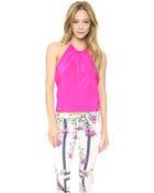 Ramy Brook Pixie Scarf Halter Top - Navy - Lyst