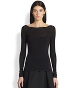 Donna Karan New York Lace & Mesh-Insert Circle Skirt - Lyst