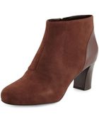 Cole Haan Miriam Suede Ankle Bootie - Lyst